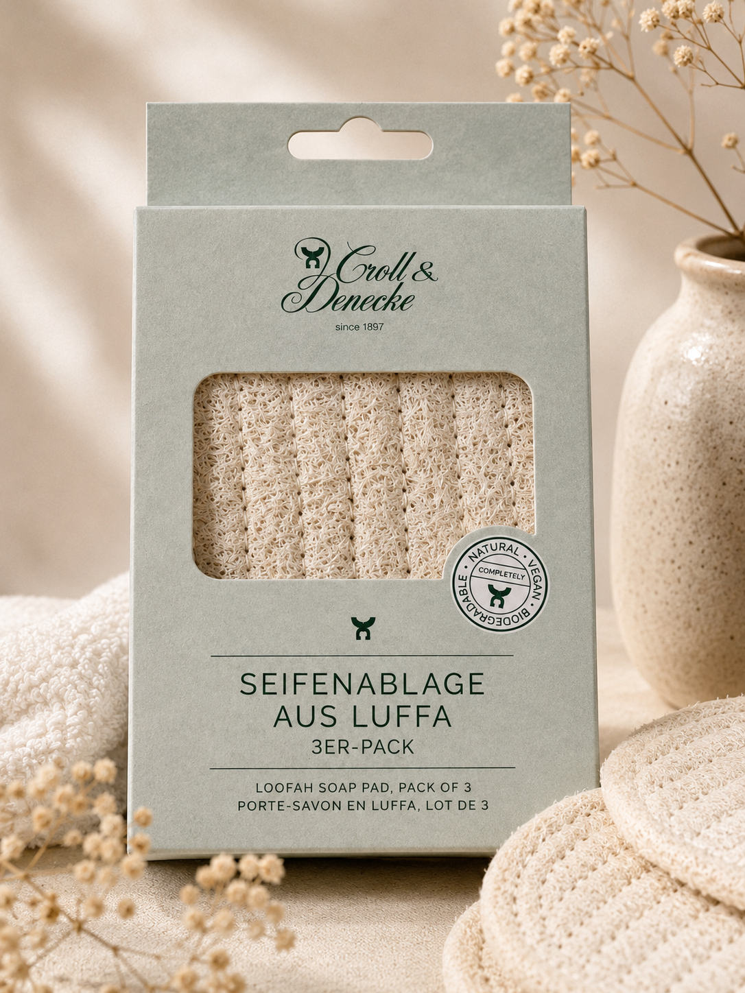 Luffa - Seifenablage (3er - Pack)