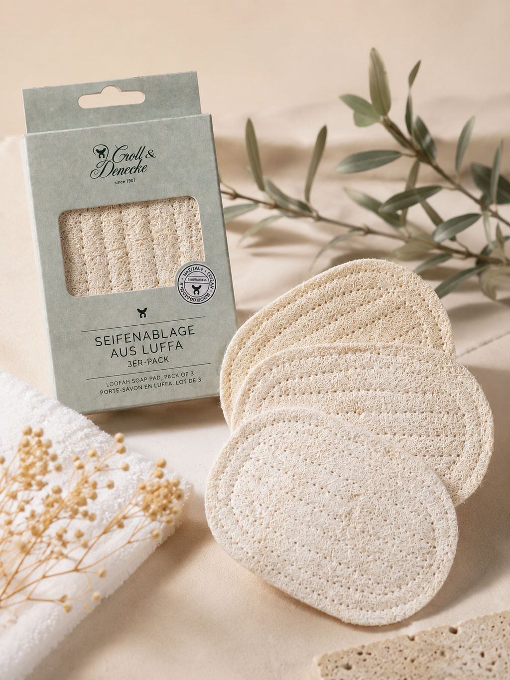 Luffa - Seifenablage (3er - Pack)
