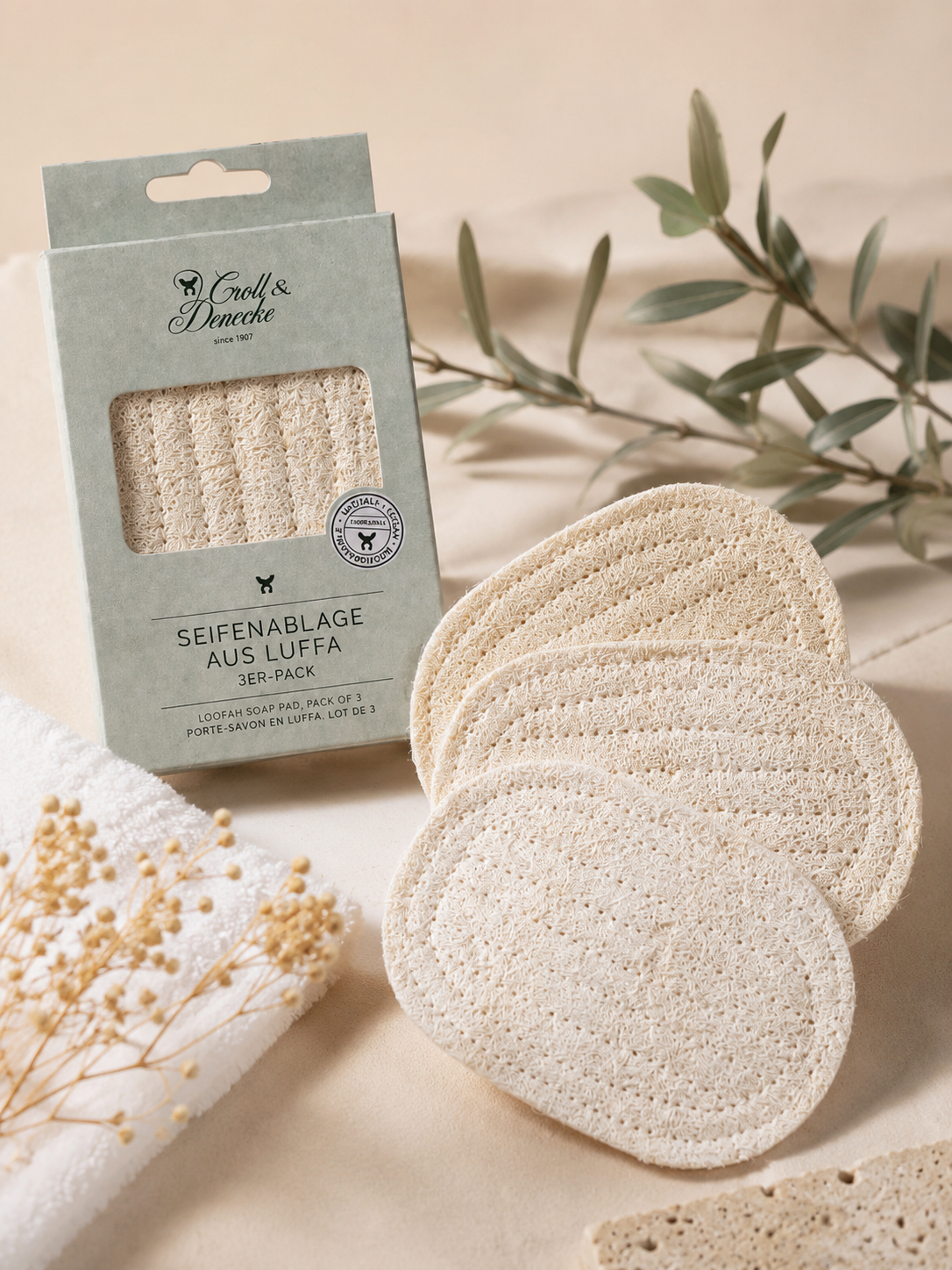 Luffa - Seifenablage (3er - Pack)